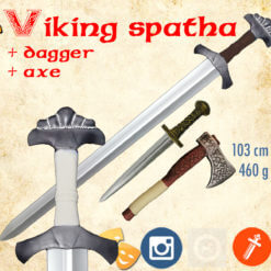 Alternative view of Vidar's spatha - larp and cosplay foam sword