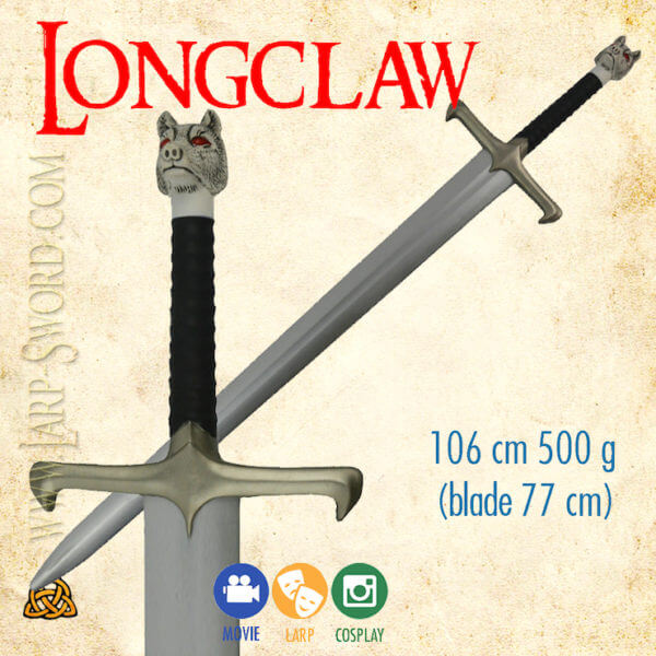 Longclaw - měkčený meč pro larp a cosplay