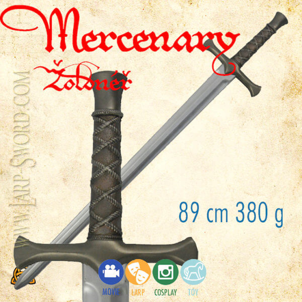 mercenary žoldnéř, měčený meč, foam sword