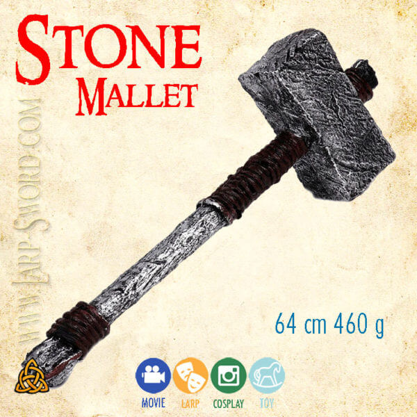 Stone mallet for larp
