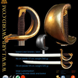 saber black Šavle důstojnická 19. století foam saber for larp