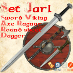 Set jarl - foam viking sword, ax, dagger, shield