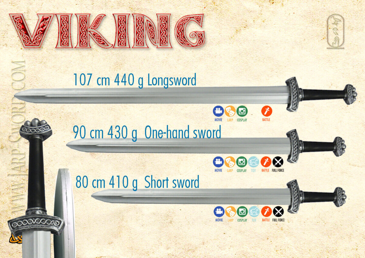 viking varianty Viking foam sword for larp Viking meč pro larp