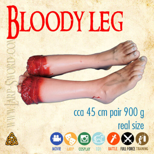 bloody leg, zkrvavené nohy, rekvizita