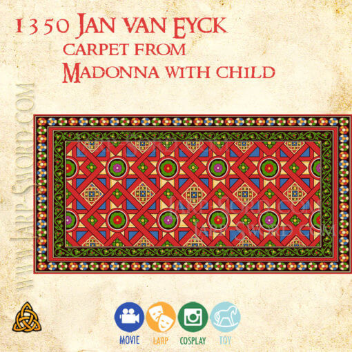 Jan van Eyck replica of a rug from the image of the Madonna with Child