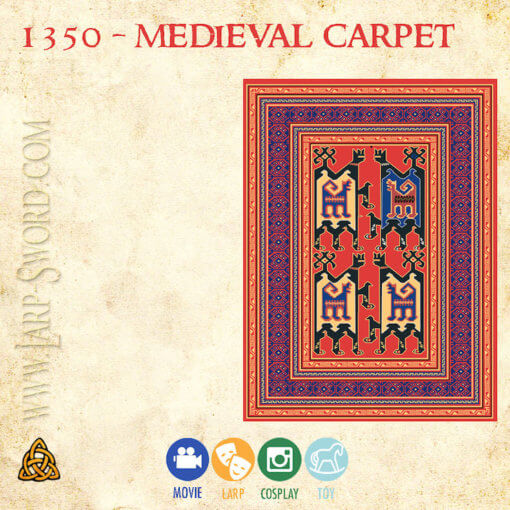 replika středověkého historického koberce - medieval historical rug