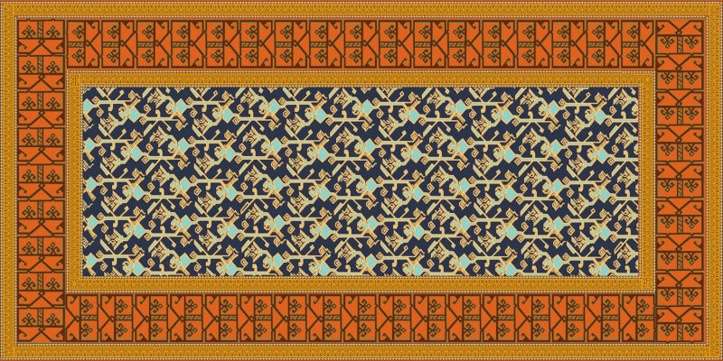 1171 Seljucký koberec replika středověkého koberce