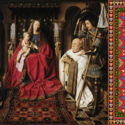 Jan van Eyck - Madona s dítětem - Madona with child replica of carpet