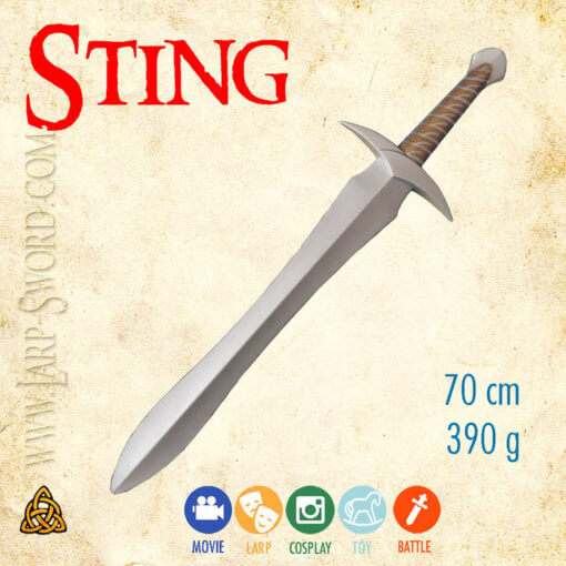 Sting larp sword for Bilbo and Frodo