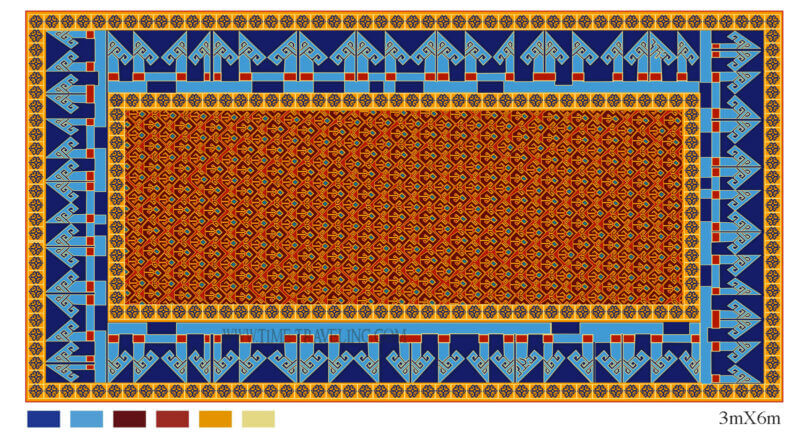1172 small 300 cm 1250 Carpet from the Seljuk period Historical wool carpet from seljuc era