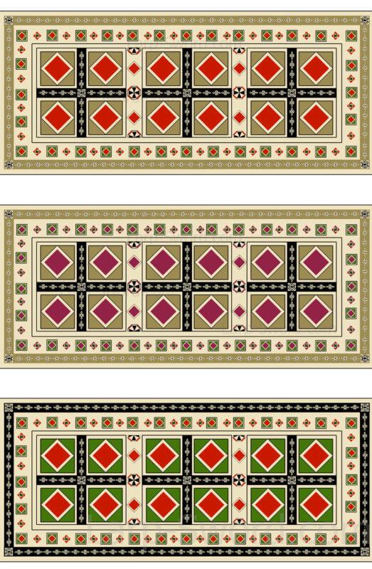 color variants of rug - barevné varianty koberce