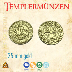DE templier coin2 Larp-Schwert Templermunzen - Metallmünzen für Spiele
