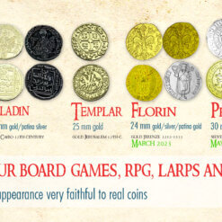 Coins replica for larp, ​​coins for rpg, coins for board games
