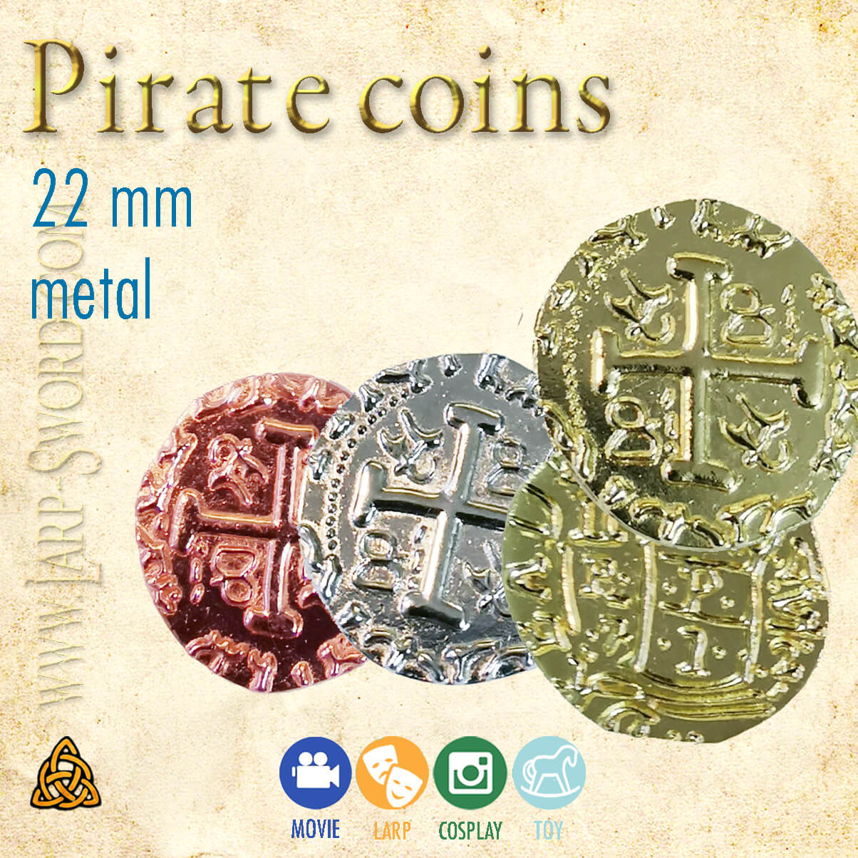 Florin metal coins for gaming