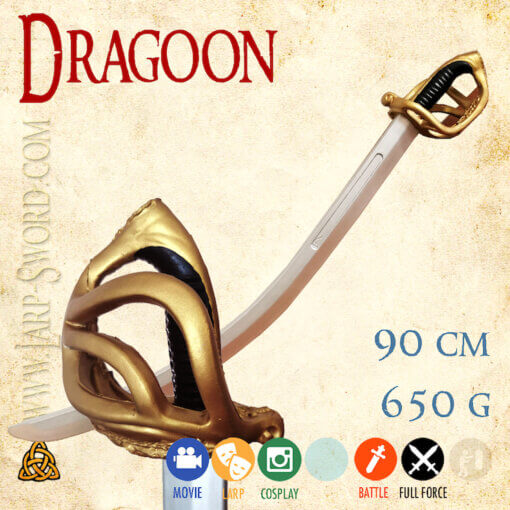 Dragoon sabre for larp, cosplay and battle