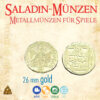 DE saladin gold Saladin-Münzen – Metallreplik für Spiele Saladin-Munzen Metallmünzen für Spiele
