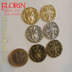 floriny Florin – Medieval Coin Replica for Games Florin - metal coin for gaming, kovové mince pro hry