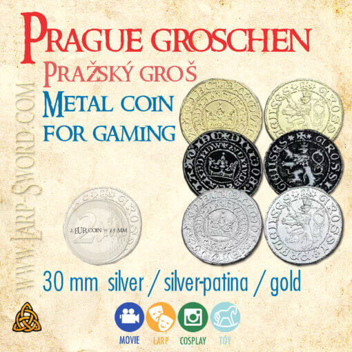 Pražský groš Prague groschen - metal coins for gaming