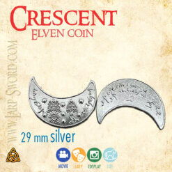 crescent elven coin silver Srpek elfské kovové mince na hry crescent elven coin silver