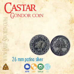 gondor castar patina silver Castar - Gondorská kovová mince pro hraní her gondor castar patina silver
