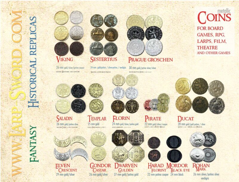 Spielmünzen, game coins, herní mince