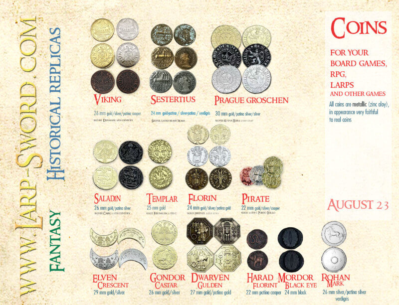 kovové mince na hry
