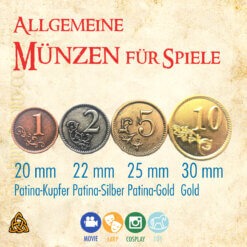 Allgemeine metal munzen fur spiele