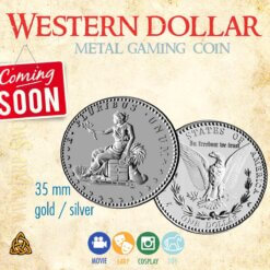 Western dollar - sitting Liberty and Morgan dollar metal replica